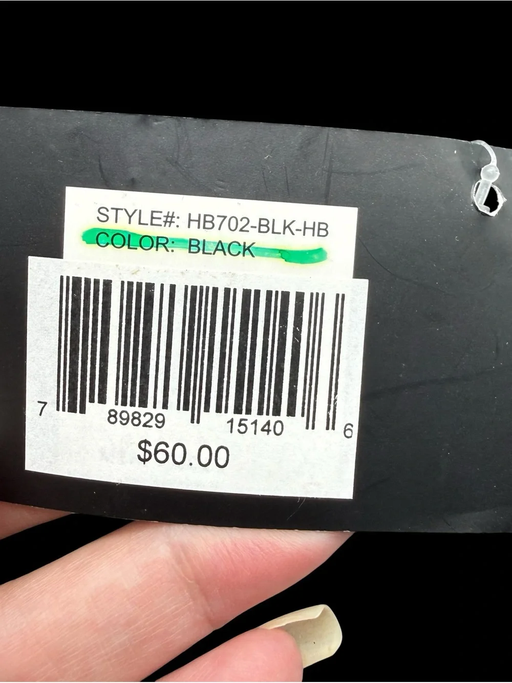 NWT Harve Benard Black Faux Leather Shoulder Bag Purse Vintage Hobo Tote